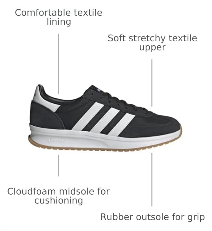 Image of adidas Mens Run 70S 2.0 Lace Up Sneakers Shoes Casual - White