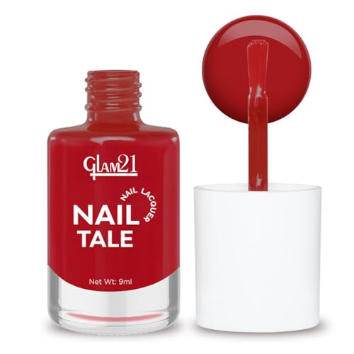 Image of Glam21 Nail Tale Nail Polish | Glossy Gel Finish | Rich Pigmentation | Chip Free | Quick Drying Formula | Long Lasting Nail Polish for Women | 9ml | Shade-14