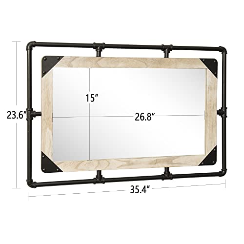 Cogood Rustic Industrial Pipe Mirror thumb #4