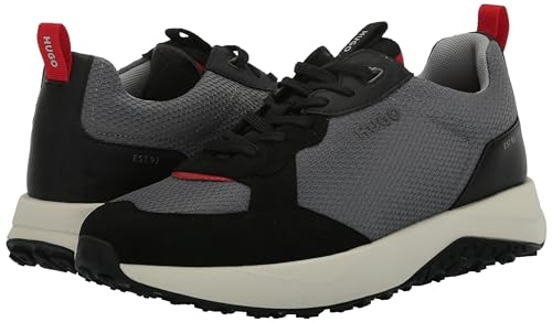 Image of HUGO Mens Running Style Mix Material Sneakers