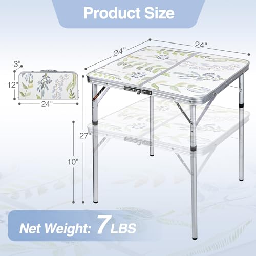 RedSwing Mesa de Camping Cuadrada 2ft Plegable de Aluminio con Altura Ajustable y Asa para Transporte, Ligera para Uso en Exterior e Interior miniatura 3
