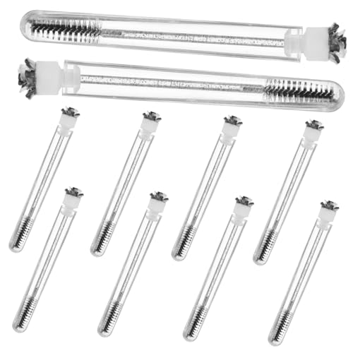 WRITWAA Elegant Flower Eyelash Spoolies 10pcs Makeup Applicator Set Portable Durable for Lash Extensions