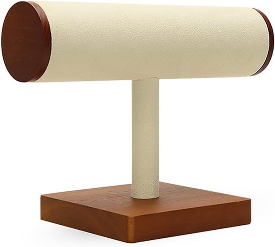 Wooden Bracelet Chain Watch T-Shaped Rack Jewelry Display Holder Organizer Storage Stand(E)