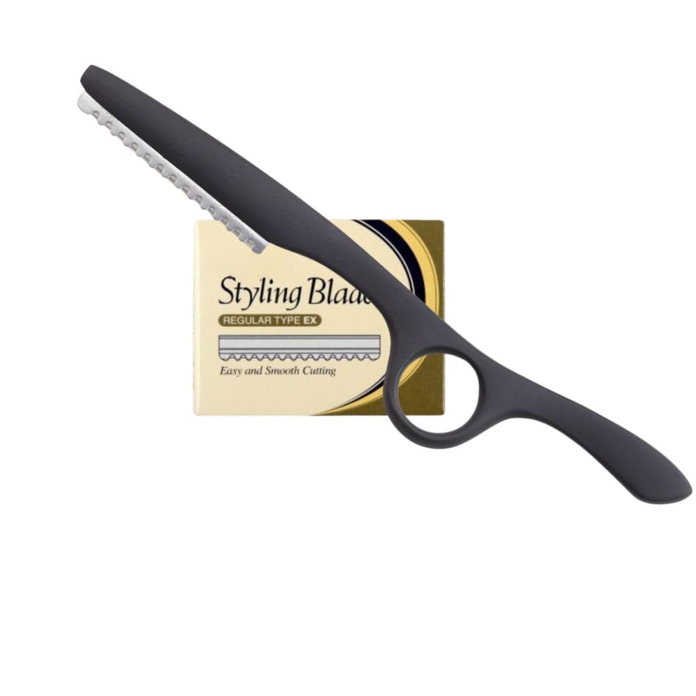 Styling Razor + 10 oryginalnych noży do stylizacji włosów Feather Blade Thinning Shaper
