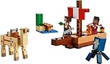 LEGO Minecraft The Pirate Ship Voyage - Boat Toy with 2 Pirates & 2 Animal Figures, plus Accessories incl. a Sword & Map - Gamer Gift for 8+ Year Old Boys and Girls 21259 - Image 10