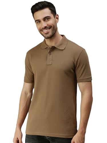 Image of Lux Cozi Men's Cotton Solid Polo Tshirt | Collar Tshirts | Half Sleeves | Stylish & Premium All Day Wear | Pack of 1