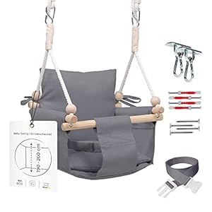 MAMOI® Babyschaukel, Baby schaukel Indoor, Kinderschaukel aus Holz, Holzschaukel für Kinder, Schaukeln für türrahmen, Swing, Kleinkinderschaukel für Kinderzimmer