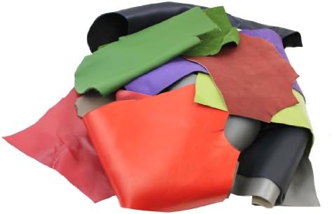 1KG Bunte Lederstücke - Echte Lederreste Für Bastelprojekte Bunt Sortiert