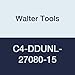 Walter Tools C4-DDUNL-27080-15 Tool Steel Boring Bar, Left Hand, 1.969" Minimum Bore Diameter, 2.323" Maximum Bore Depth, 3.15" Length