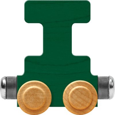 Maple LandmarkNameTrains Bright Letter Car I - Made in USA (Green)