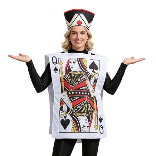 Disfraz de cosplay de Halloween, traje de cartas de juego, disfraces de juego de rol, para adolescentes y adultos