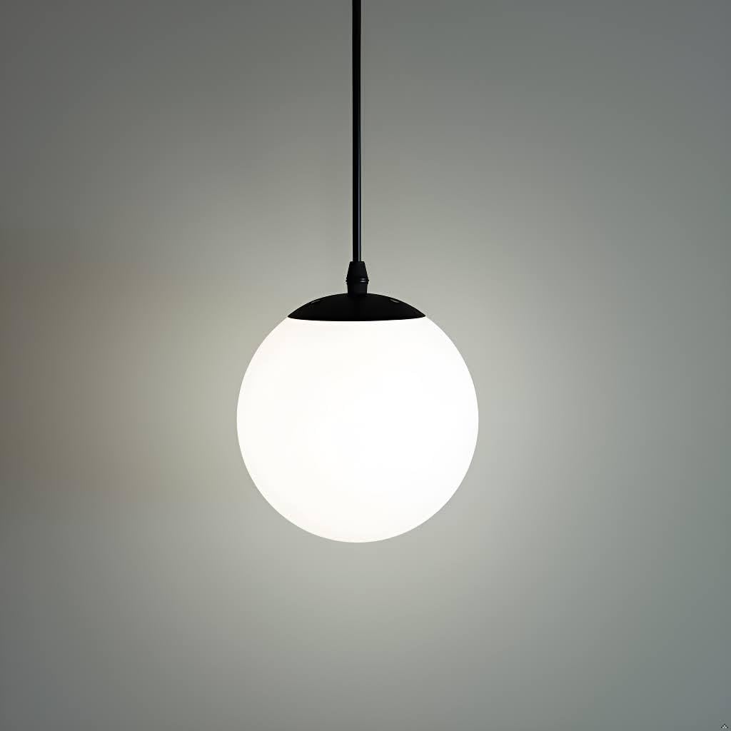 Lyse Decor Milky Ball Ceiling Pendant Light for Living Room/Dining Table, Hanging Lights/Lamps for Restaurant and Cafe (Without Bulb)