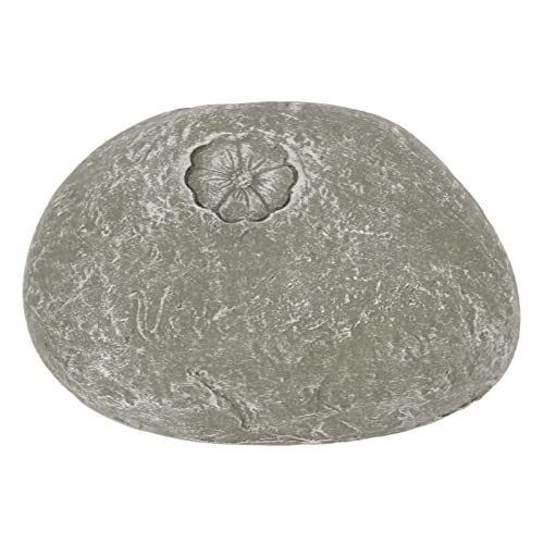 AMONIDA Marcador de Tumbas para Perros, Piedra Conmemorativa para Mascotas, Resina, Forma Especial, Exquisitas Letras de Jardín DIY (Pequeña Flor Piedra Musgo Color)