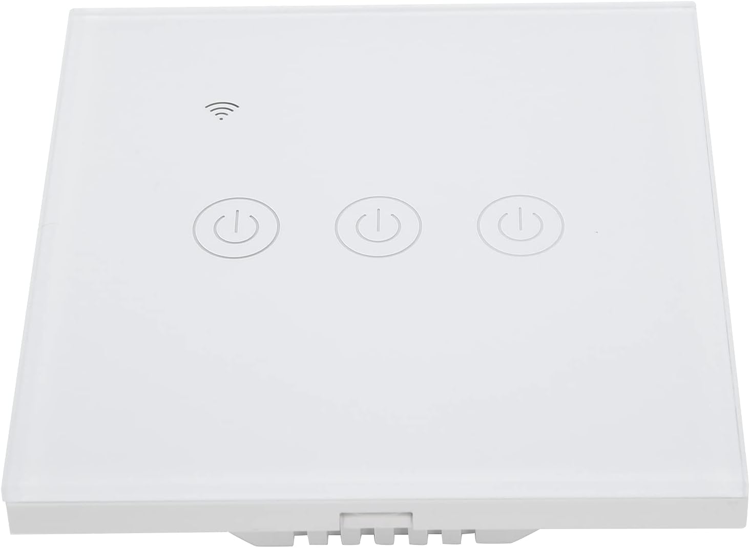 Wall Light Switch, Wireless Touchable 3 Gang Fire Protection Smart Light Switch LED Backlight 200‑240V AC Timing for Home(Zigbee)