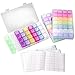 STARVAST 3 Pcs Boîte de Rangement avec 28 Compartiments, Ajustables Removable Plastique Diamond Painting Boite de Rangement pour Bijoux, Boucles D'oreilles, Pilules etc avec 3 Pcs Autocollants