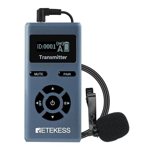 Retekess TT106 ���C�����X�K�C�h�V�X�e�����M�@ �����K�C�h�V�X�e�� �����y�A�����O ����ȒP �{�^��1��1�@�\ �����L�[�~���[�g AUX���� �H�ꌩ�w ��А����� �����ʖ� ������ ����|�� ���s