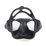 CALIDAD PREMIUM: gafas de buceo de alta calidad con gafas templadas con película ANTI FOG, falda de silicona, lente de vidrio templado transparente radical, buen efecto impermeable.