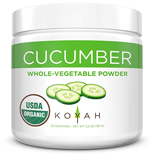 KOYAH - Organic USA Grown Cucumber Powder (1 Scoop = 1/2 Cup Fresh): 50 Servings, Freeze-dried, Whole-Vegetable Powder