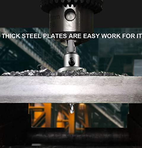 Mikmaytoo 1 Inch Carbide Hole Cutter, 25.4Mm Hole Saw Metal, 1 Inch Drill Hole Cutter For Thick Metal, Stainless Steel, Iron Pipes And Hard Material, Shank 3/8 Inch Depth 1 Inch #TOP2