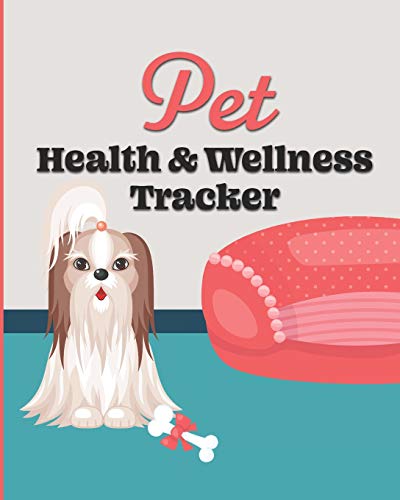Pet Health & Wellness Tracker: Light Brown Shih Tzu, Record Allergies, Immunizations, Medications, Treatment History, Feedings, Behavior, Pet Sitter Notes, and Important Contact Info