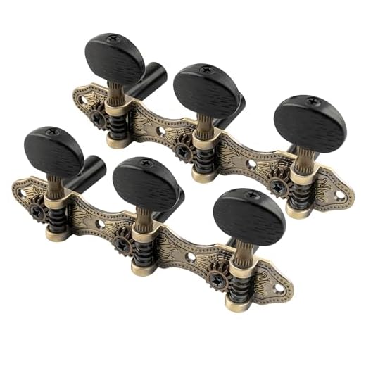 Musiclily Pro 3x3 Estilo Panadero Clavijas de Afinación Clavijero de Repuesto para Guitarra Clásica, Latón Antiguo