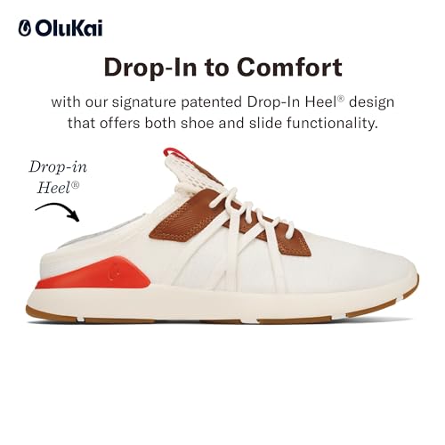 Image of OluKai Mio Li Men's Casual Sneakers, Hands-Free Drop-in Heel | Wear Slip-On or Laced, Breathable Knit Mesh, All-Day Cushioned Comfort, Athletic Walking Shoe, Runs Small So Size Up