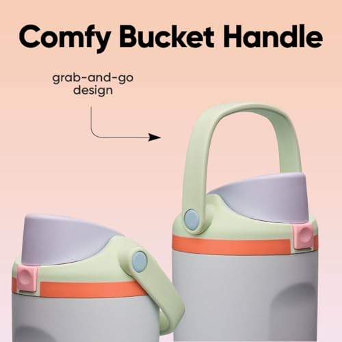 Image of Owala FreeSip Sway Insulated Stainless Steel Water Bottle with Two-Way Spout, Built-In Straw and Bucket Handle, Made for Travel, School, and Sports, 40oz, BPA Free, Leak Proof, Beach House