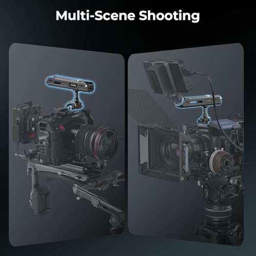 Image of SmallRig Rotating Top Handle with NATO Clamp, Lightweight NATO Top Handle for Camera Cage, Maximum Capacity 15KG, One-Key Rotation 360, with Cold Shoe Mount & 1 /4''-20 Threaded Holes - 4152