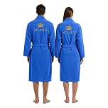 Stars and Stripes Elite Lord & Lady 2-Piece Couples Bathrobe Set – Embroidered Crown Design on Back – 100% Cotton Terry His Hers Robes – Wedding Honeymoon Anniversary Dressing Gown (Royal, L-XL)
