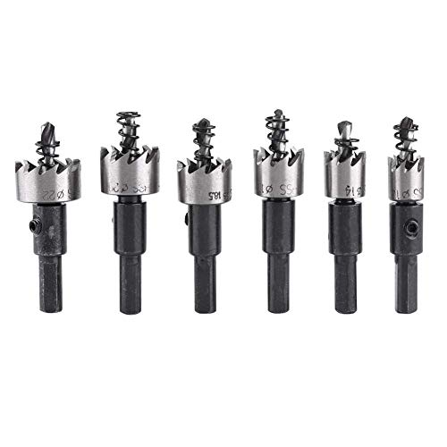 Driak 6 Pcs 12-22Mm/0.47-0.86" Hss Hole Saw Drill Bit Set Hss Twist Drill Bit Set With Wrench For Stainless Steel Metal Cutter #TOP5