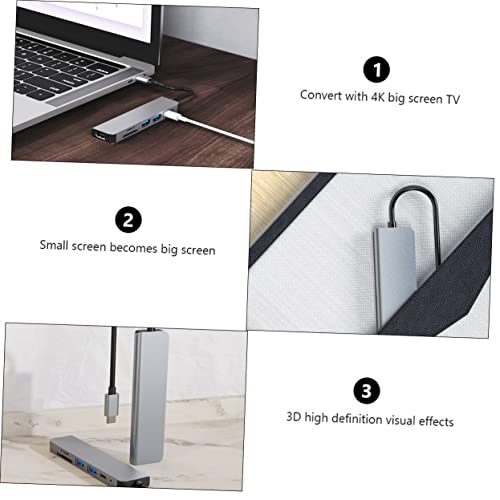 Concentrador de base USB C multifuncional con PD Fast Charging integrado 6