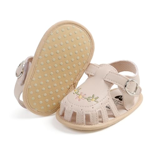 HsdsBebe Baby Girls Sandals Bohemia Flower Bow Soft Sole Toddler First Walkers Beach Summer Shoes3