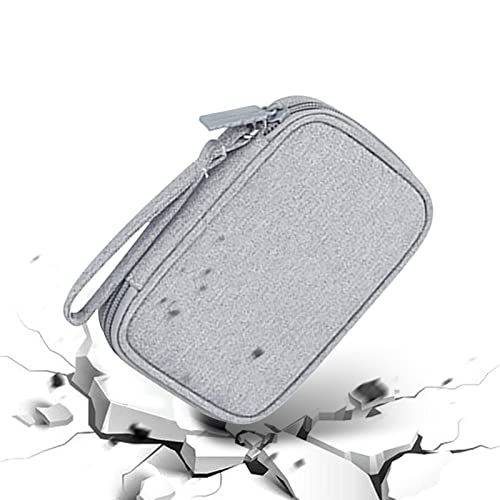 pologmase Reisetasche für elektronischen Organizer,Ladegerät-Organizer | Mini-Reisetasche mit doppeltem Netzbehälter, Organizer für tragbares Elektronikzubehör für kleine Gegenstände, schwarz Cover