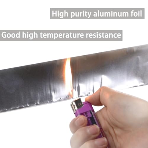 CHUANGSEED 1 Rolle Aluminium Klebeban 150mmx50M Kücheninstallationen, Abschirmung und Isolierung, Dichtungsreparatur, selbstklebendes Aluminiumfolienband, hohe Temperaturbeständigkeit.