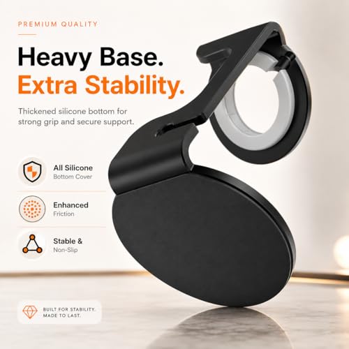 Image of Mizi Apple Watch Charger Stand, Aluminium Alloy Magnetic Charging Holder Compatible with Apple Watch Ultra 3 /2 /1, Series 11 /10 /9 /8 /7 /6 /5 /4 /3 /2 /1 & SE /SE2 /SE3, Desk & Nightstand Dock - Black