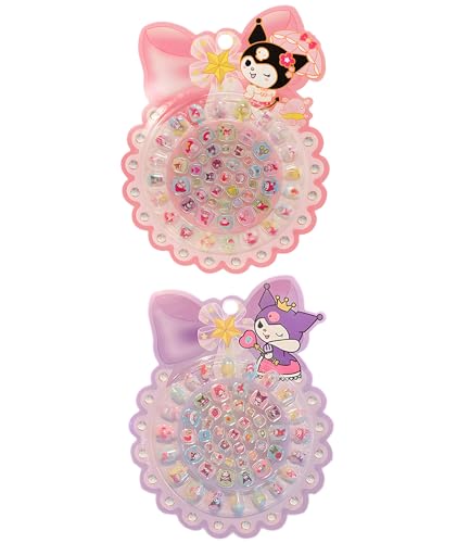 2 PCS Nails for Girls, Kids Nail Art Kit With 2 Sets of 40 Press on Nails and 60 Stickers, DIY Artificial Nail Extensions Set for Girls 6-12, Birthday Party, Home Nail Art Activity