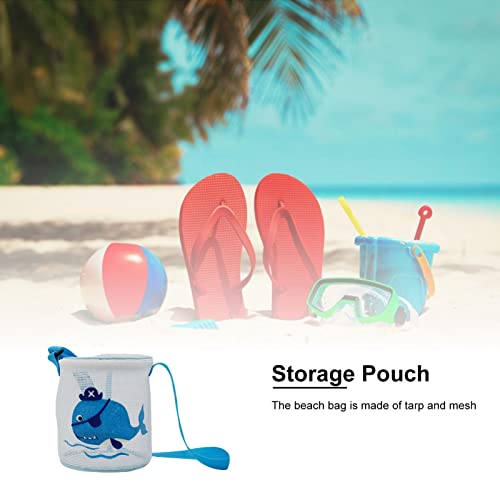 Bolsa Concha | Saco redondo da malha do brinquedo da praia do PVC | Bolsa infantil de praia, suprime