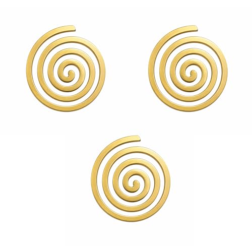 Image of Brass Plain Helix | 6 Inch Approx|Weight of 1 Unit -300 Gram Approx |Energy Booster Vastu Remedy |Vastu Helix Remedy for Zone Correction |Zonal Placement - NW |Pack of 3