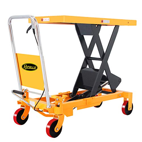 APOLLOLIFT Single Scissor Hydraulic Lift Table/Cart 1760lbs Capacity 39.4" Lifting Height