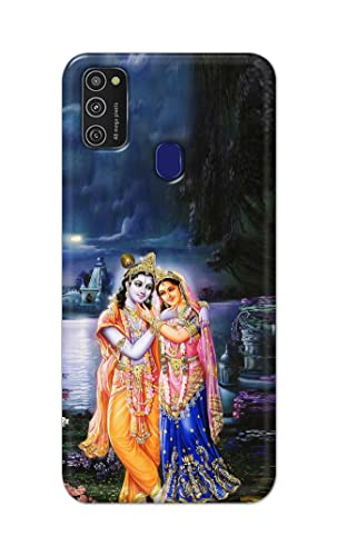 Image of Printed Hard Back Cover Case for Samsung Galaxy M21 | Samsung M21 2021 Edition Back Cover (Radha Krishna) -1803