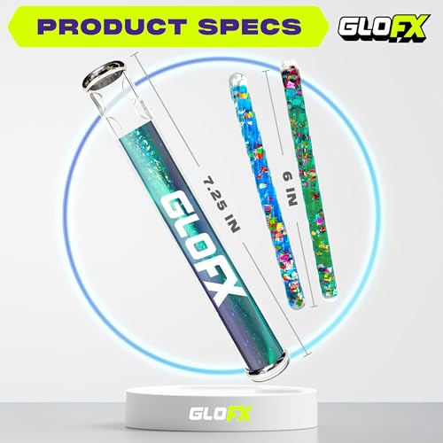 image for GloFX Aurora Borealis Liquid X Kaleidoscope Tube Toy – Dual Glitter 