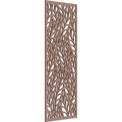 Image of Ortonville Decorative Pierced Fretwork Wood Wall Panels, 25 3 /8 inchW x 64 3 /8 inchH x 3 /8 inchT, Walnut