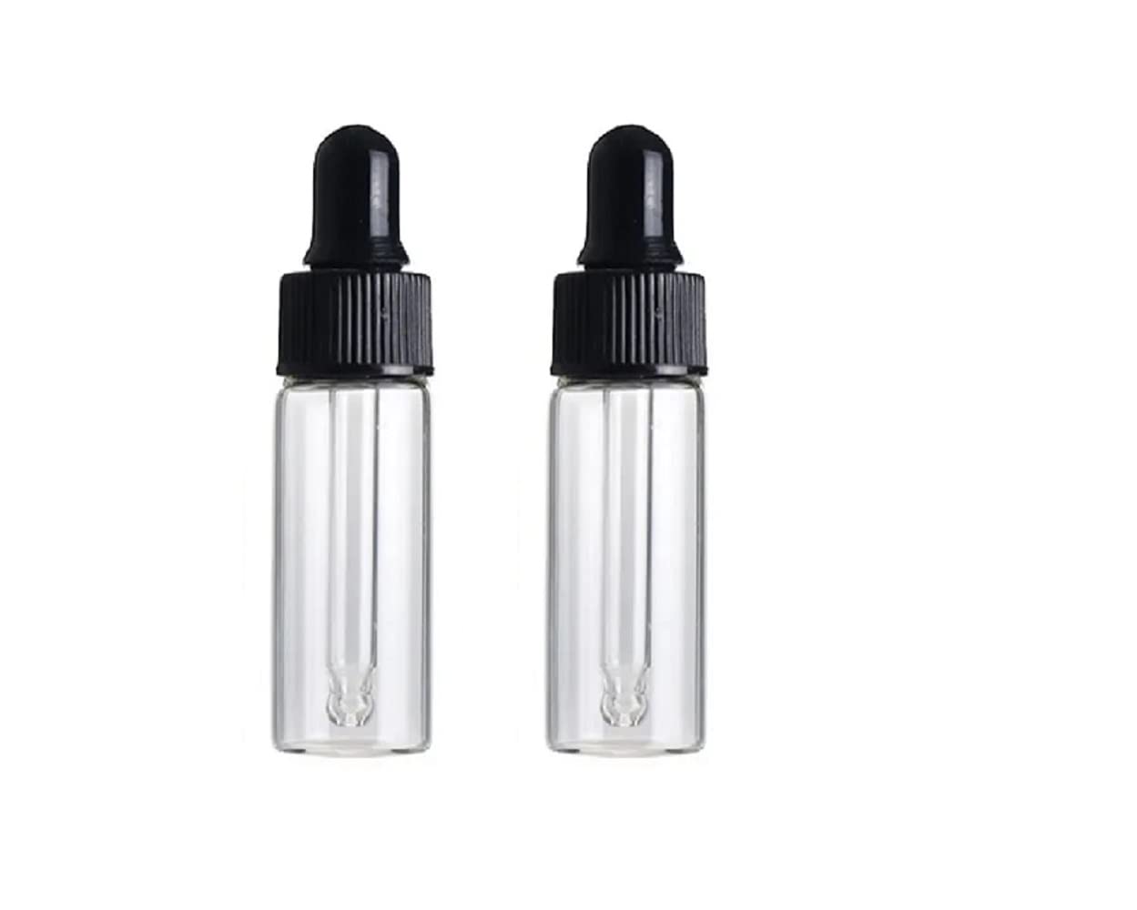 Cmj Men's Clear Cmj™ 2 X 5Ml Glass Bottles Ear Eye Drops Pipette Dropper Aromatherapy Empty