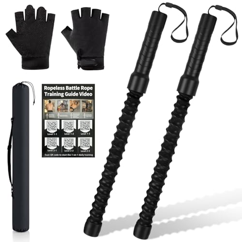 Ropeless Battle Ropes for Home Gym, Lightweight, Portable
