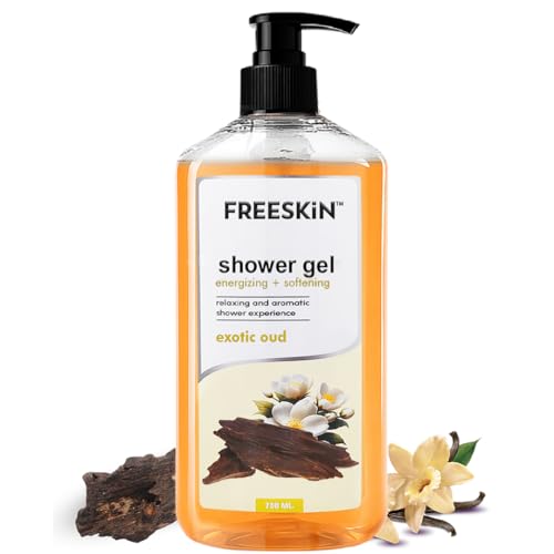 Image of Freeskin Exotic Oud Shower Gel-750ml - Luxurious Body Wash Infused with Rich Oud Essence for Deep Cleansing, Long-Lasting Fragrance, and Nourished Skin - Suitable for All Skin Types - Paraben & Sulfate Free