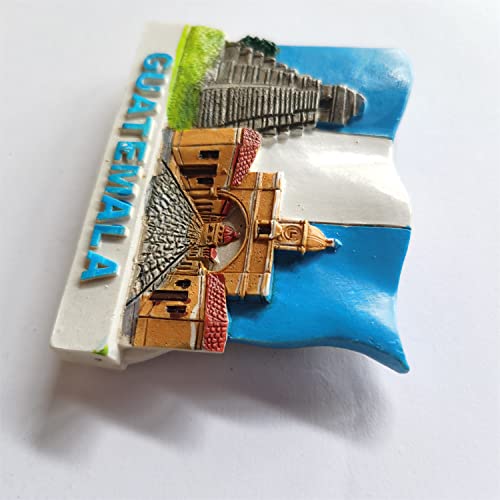 Imán de Resina para Refrigerador con Bandera de Guatemala 3D miniatura 4