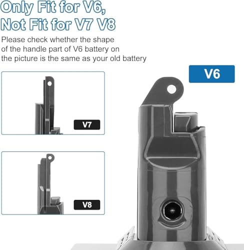 Image of Upgraded 6000mAh V6 21.6V Lithium Replacement Battery 21.6 Volt(Sliver)