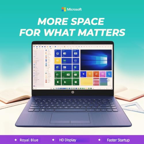 Image of HP 14 inch Everyday Laptop • Copilot AI • Intel 4-Core Processor • 8GB RAM • 64GB eMMC + 1TB Cloud Storage • 2026 Edition • Windows 11 • Microsoft 365 • Thin & Portable