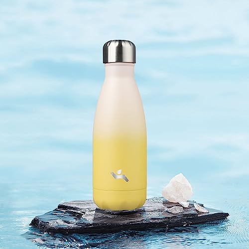 Image of Konokyo Insulated Water Bottles,12 oz Double Wall Stainless Steel Vacumm Metal Flask for Sports Travel,Lemon