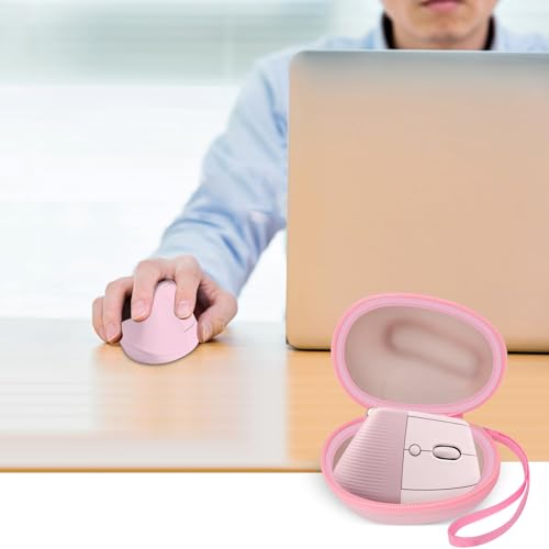Funda para mouse vertical inalámbrico Bluetooth Logi, estuche ANKHOH rosa portátil 7